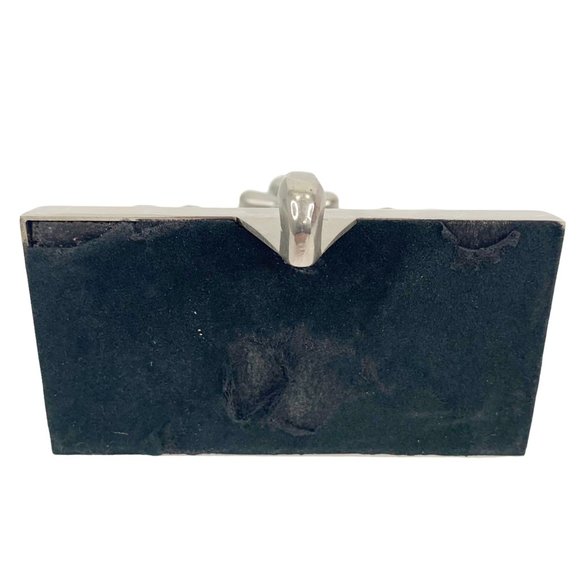 *SOLD* Christmas Stocking Hanger Snow Flake 6” Dangling Jewels Silver Tone Heavy - Picture 7 of 7